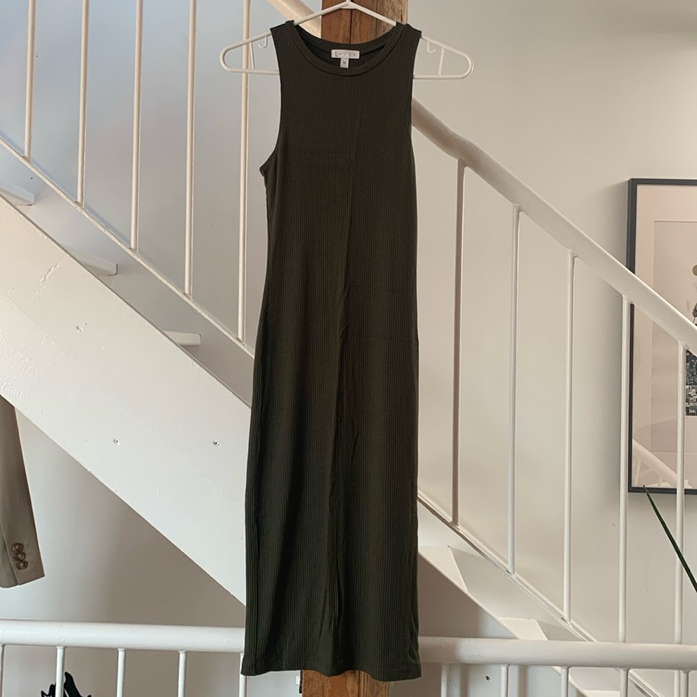 Ribbed bodycon tank dress